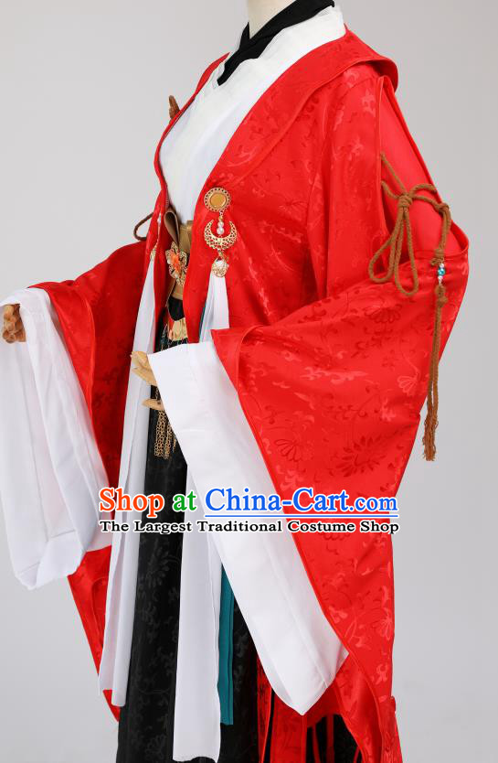 Cosplay Chinese Ming Dynasty Royal Prince Costumes Ancient Emperor Wedding Red Clothing