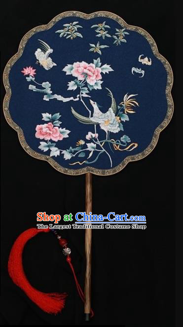 Handmade Wedding Fans Chinese Suzhou Embroidery Traditional Palace Fan Embroidered Fans Double Side Silk Fan