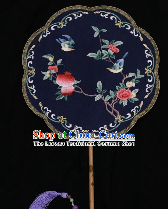 China Classical Dance Silk Fan Traditional Court Lady Fan Suzhou Embroidery Double Side Fan Palace Fans