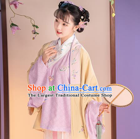 China Ming Dynasty Patrician Lady Hanfu Clothing Nobility Infanta Embroidered Costumes Ancient Apparels