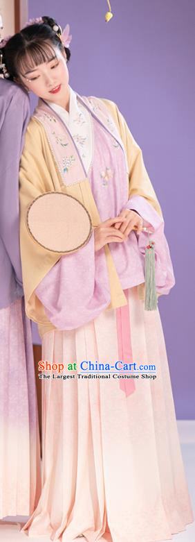 China Ming Dynasty Patrician Lady Hanfu Clothing Nobility Infanta Embroidered Costumes Ancient Apparels