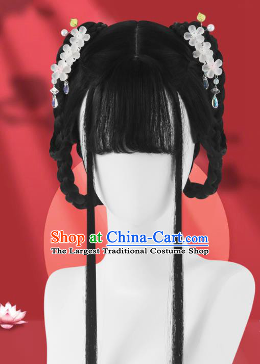 Chinese Jin Dynasty Princess Bangs Wigs Quality Wigs China Best Chignon Wig Ancient Palace Lady Wig Sheath