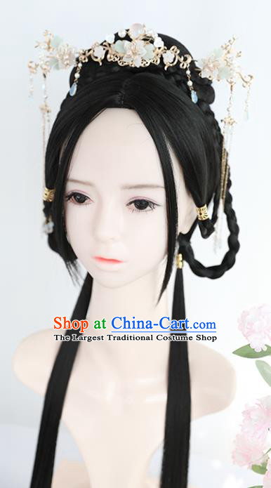 Chinese Cosplay Ming Dynasty Princess Wigs Best Quality Wigs China Wig Chignon Ancient Young Lady Wig Sheath