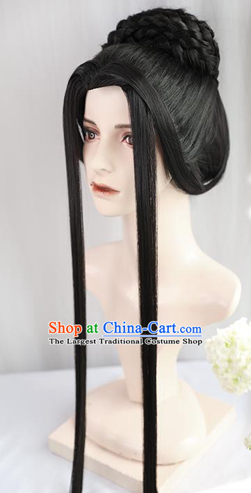 Chinese Jin Dynasty Imperial Consort Wigs Best Quality Wigs China Cosplay Wig Chignon Ancient Goddess Wig Sheath