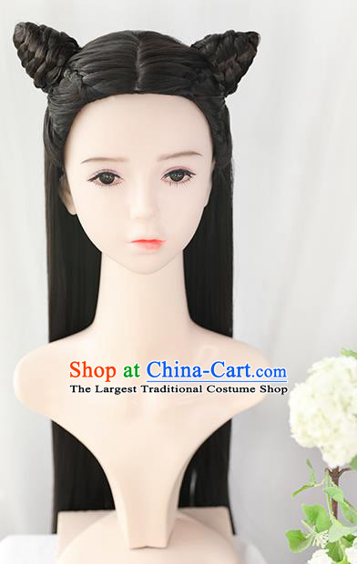 Chinese Cosplay Fairy Princess Bai Fengjiu Wigs Best Quality Wigs China Wig Chignon Ancient Goddess Wig Sheath