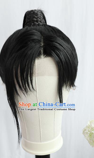 Best Chinese Cosplay Young Hero Wig Sheath China Quality Front Lace Wigs Ancient Swordsman Wig