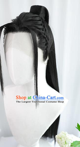 Best Chinese Drama Cosplay Swordsman Wig Sheath China Quality Front Lace Wigs Ancient Ming Dynasty Knight Wig