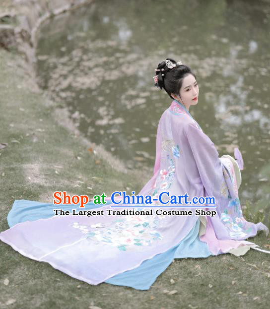 Traditional China Song Dynasty Court Women Historical Costumes Ancient Royal Princess Hanfu Dresses