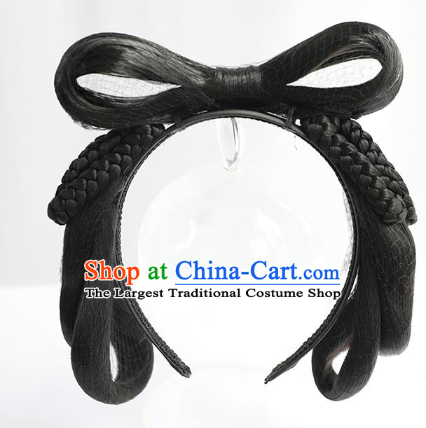 Chinese Tang Dynasty Court Maid Wig Hairpiece Quality Wig Sheath China Ancient Cosplay Servant Girl Wigs Chignon Hair Clasp