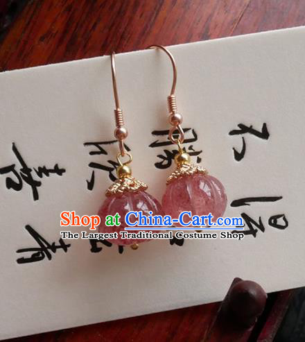 China Traditional Hanfu Earrings Brass Ear Accessories