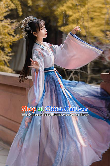 China Ancient Noble Lady Dress Traditional Jin Dynasty Court Princess Historical Costumes Hanfu Apparels