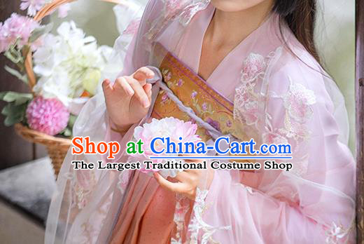 China Ancient Clothing Tang Dynasty Princess Hanfu Dress Apparels Traditional Classical Dance Costumes