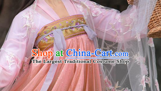 China Ancient Clothing Tang Dynasty Princess Hanfu Dress Apparels Traditional Classical Dance Costumes