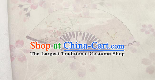 China Traditional Printing Wide Sleeve Qipao Tang Suit Clothing National Beige Cheongsam Women Classical Dress