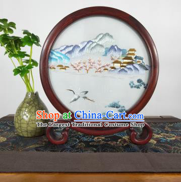China Suzhou Embroidery Desk Decoration Handmade Exquisite Embroidered Table Screen Traditional Craft
