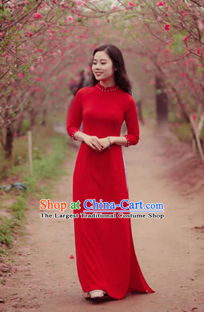 Vietnam Gradient Black Cheongsam Vietnamese Traditional Ao Dai Clothing  Asian Classical Qipao Dress with Pants