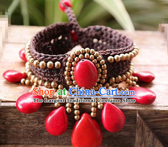 China National Rattan Bangle Individuality Jewelry Accessories Handmade Ethnic Bangle