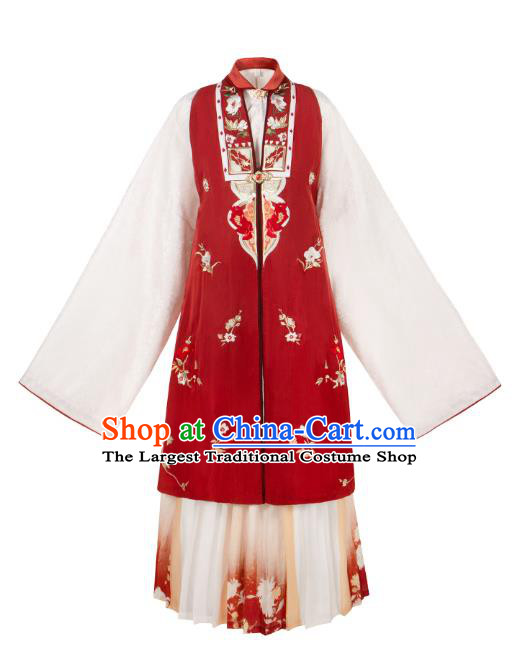 Ancient China Young Beauty Costumes Traditional Ming Dynasty Courtesan Du Liniang Hanfu Dress Apparels