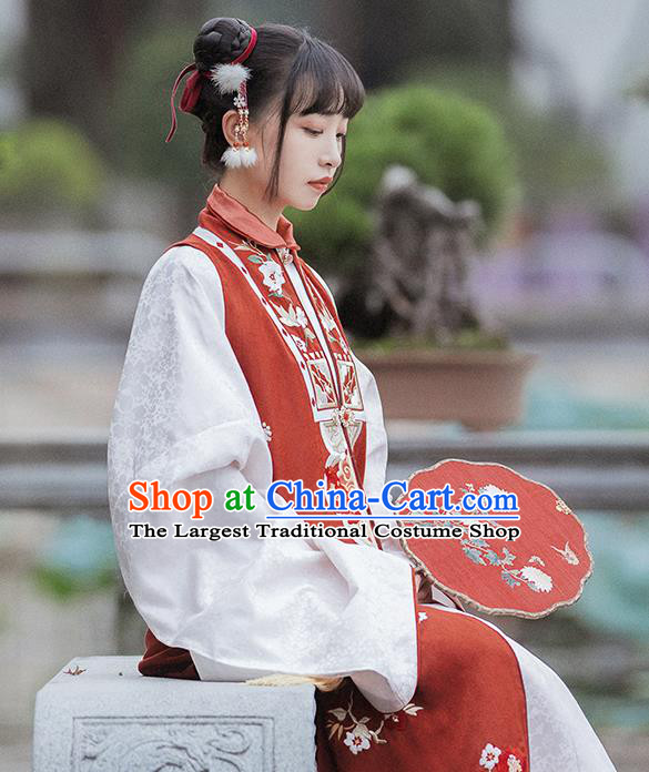 Ancient China Young Beauty Costumes Traditional Ming Dynasty Courtesan Du Liniang Hanfu Dress Apparels