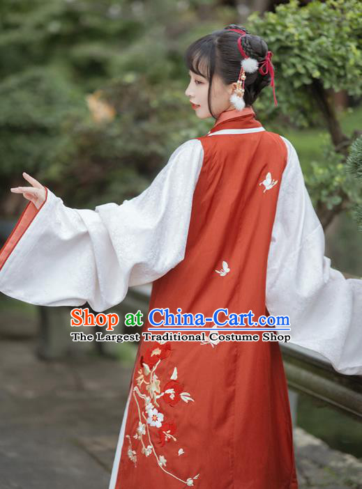 Ancient China Young Beauty Costumes Traditional Ming Dynasty Courtesan Du Liniang Hanfu Dress Apparels