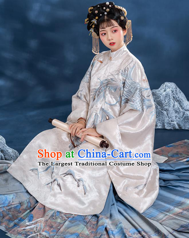 China Ancient Noble Countess Costumes Traditional Ming Dynasty Imperial Consort Embroidered Clothing for Women