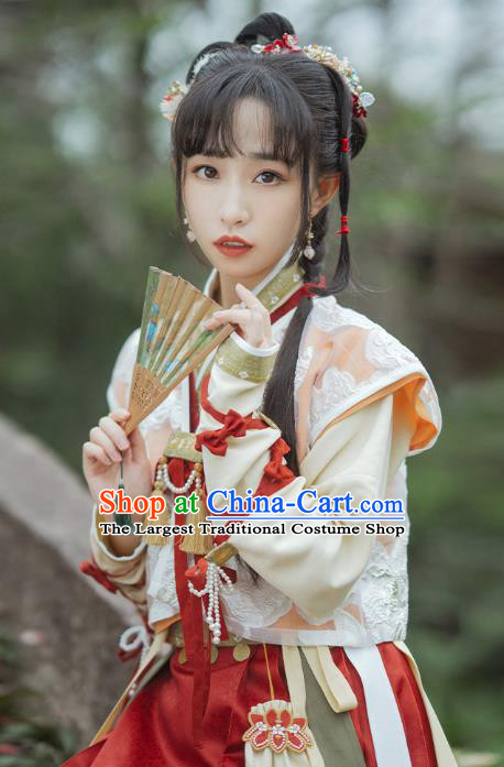 Ancient China Village Lady Costumes Traditional Song Dynasty Country Female Apparels for Women