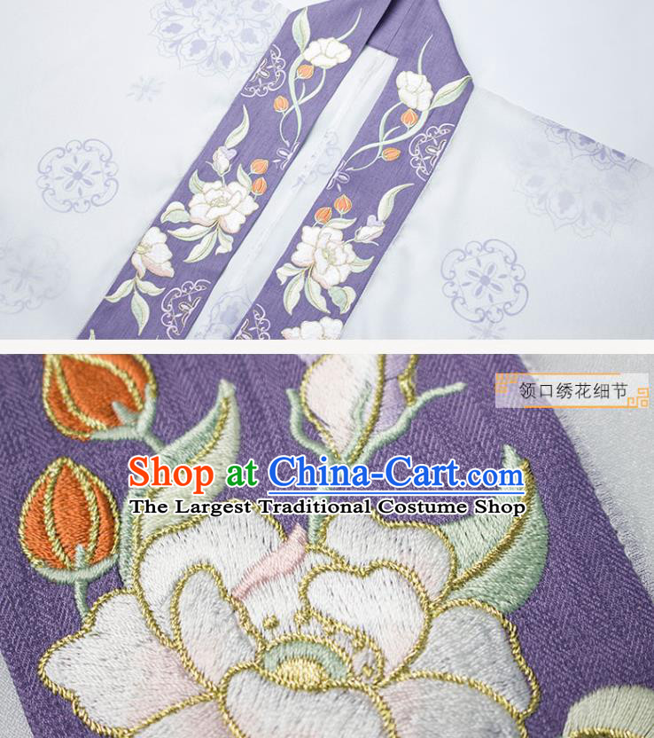 Chinese Ancient Song Dynasty Princess Historical Costume Traditional Embroidered BeiZi Top and Skirt Hanfu Apparels