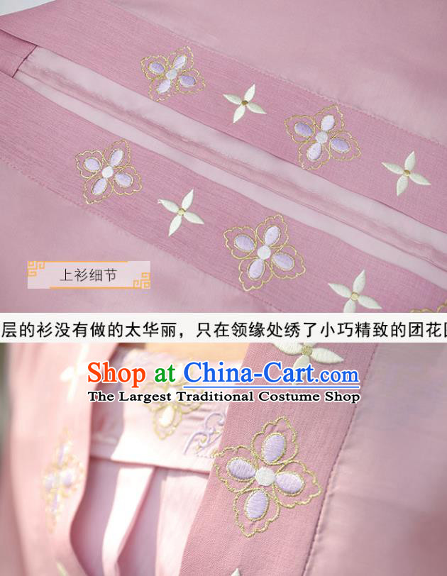 Chinese Ancient Song Dynasty Princess Historical Costume Traditional Embroidered BeiZi Top and Skirt Hanfu Apparels