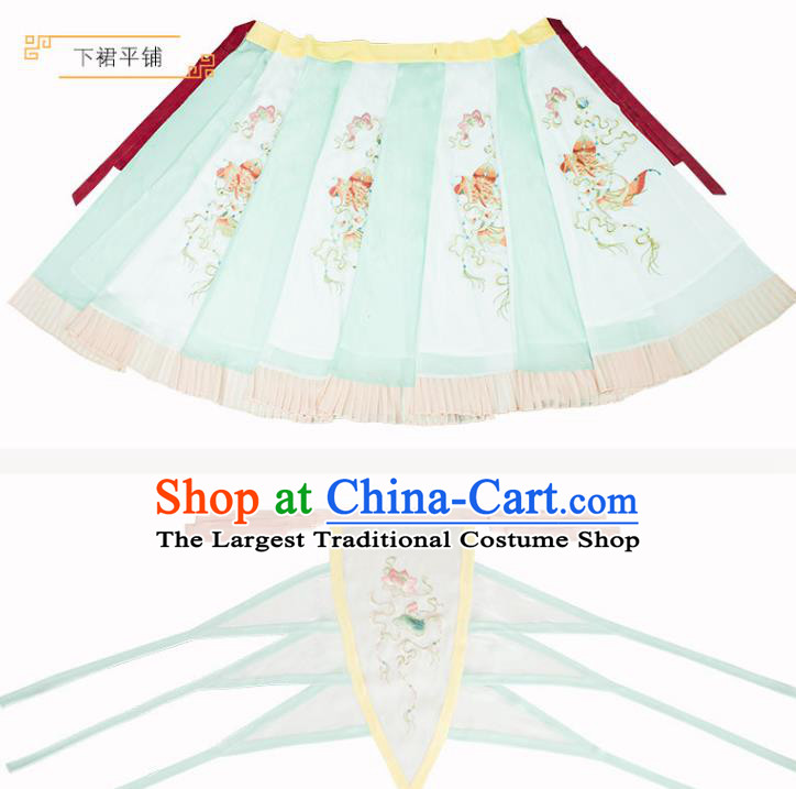 Traditional China Ancient Beauty Xi Shi Hanfu Dress Jin Dynasty Court Princess Top Blouse and Skirt Embroidered Costumes