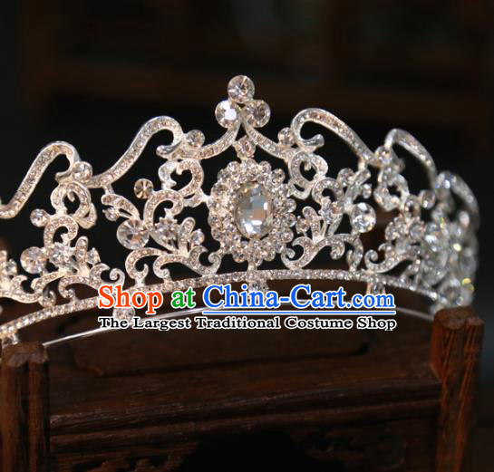 Europe Wedding Zircon Royal Crown Princess Hair Jewelry Handmade Bride Hair Accessories
