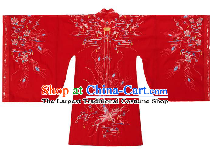 Traditional China Song Dynasty Wedding Clothing Ancient Royal Princess Embroidered Red Hanfu Dress