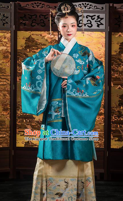 Ancient China Imperial Consort Hanfu Clothing Traditional Ming Dynasty Royal Countess Costumes Complete Set