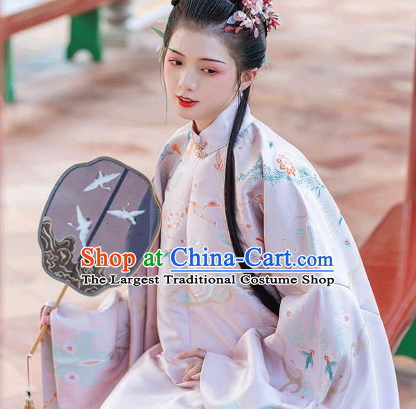 China Traditional Ming Dynasty Royal Princess Costumes Ancient Palace Lady Hanfu Clothing