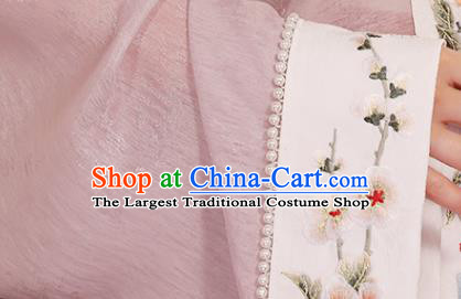 Ancient China Young Mistress Embroidered Costumes Traditional Song Dynasty Noble Lady Hanfu Dress Clothing