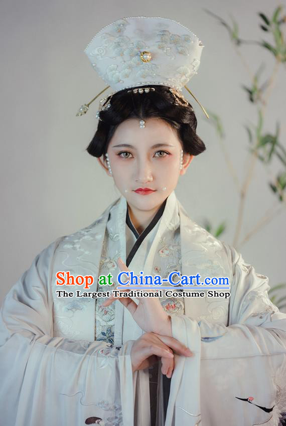 China Traditional Song Dynasty Imperial Consort Hanfu Dress Ancient Court Woman Historical Clothing Complete Set