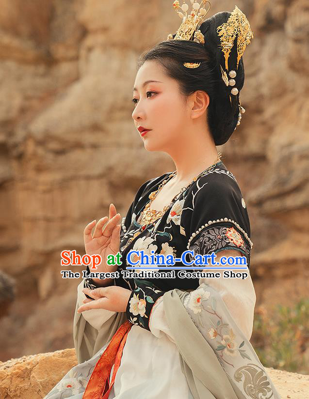 China Traditional Tang Dynasty Palace Lady Hanfu Dress Ancient Court Princess Historical Clothing Outfits