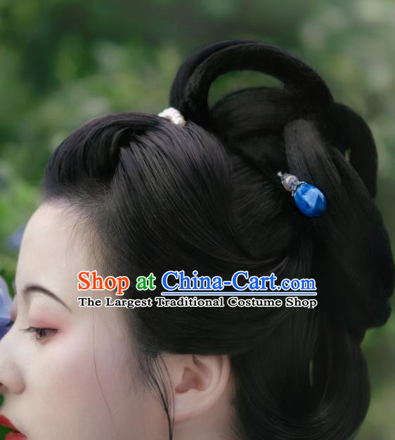 China Hanfu Hair Stick Traditional Ancient Noble Woman Hair Accessories Ming Dynasty Kyanite Hairpin