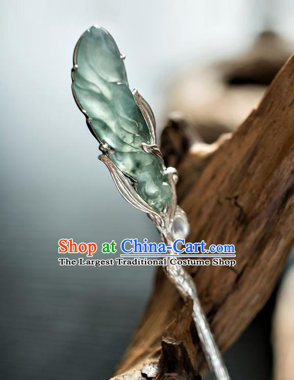 China Ming Dynasty Moonstone Mangnolia Hairpin Traditional Ancient Princess Hanfu Hair Accessories Hair Stick