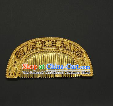 China Ancient Court Hair Comb Traditional Yuan Dynasty Hair Accessories Handmade Palace Hairpin