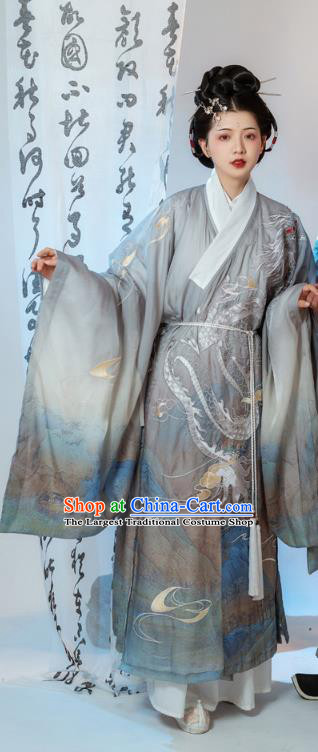 China Ancient Imperial Mistress Embroidered Clothing Ming Dynasty Noble Countess Costumes Traditional Hanfu Dress