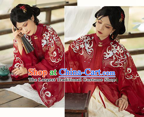 China Ming Dynasty Rich Mistress Historical Clothing Traditional Hanfu Dress Ancient Noble Woman Costumes