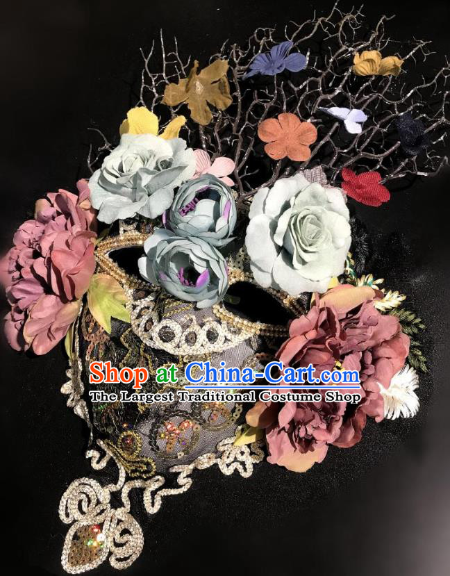 Top Cosplay Princess Flowers Mask Halloween Stage Performance Face Accessories Fancy Ball Decorations