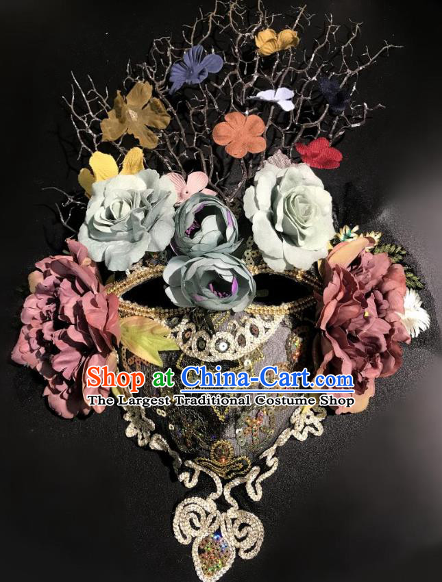Top Cosplay Princess Flowers Mask Halloween Stage Performance Face Accessories Fancy Ball Decorations