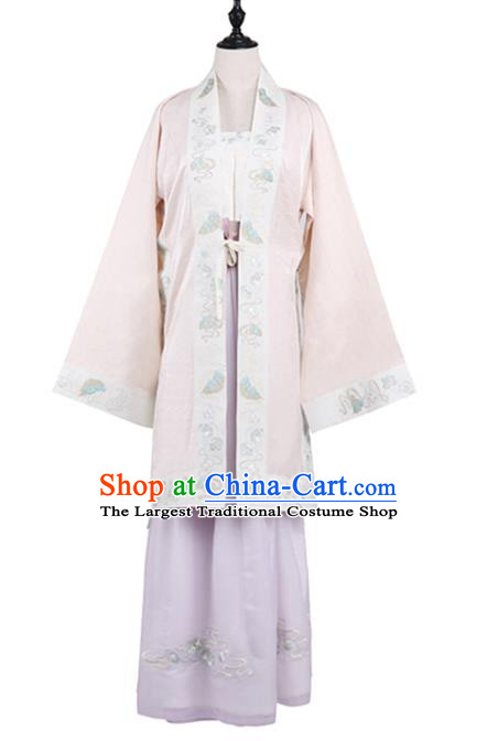 China Song Dynasty Young Beauty Historical Clothing Traditional Costume Ancient Hanfu Dress for Women