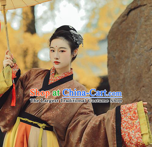 Ancient China Royal Infanta Hanfu Dress Costumes Traditional Jin Dynasty Palace Princess Historical Clothing Complete Set