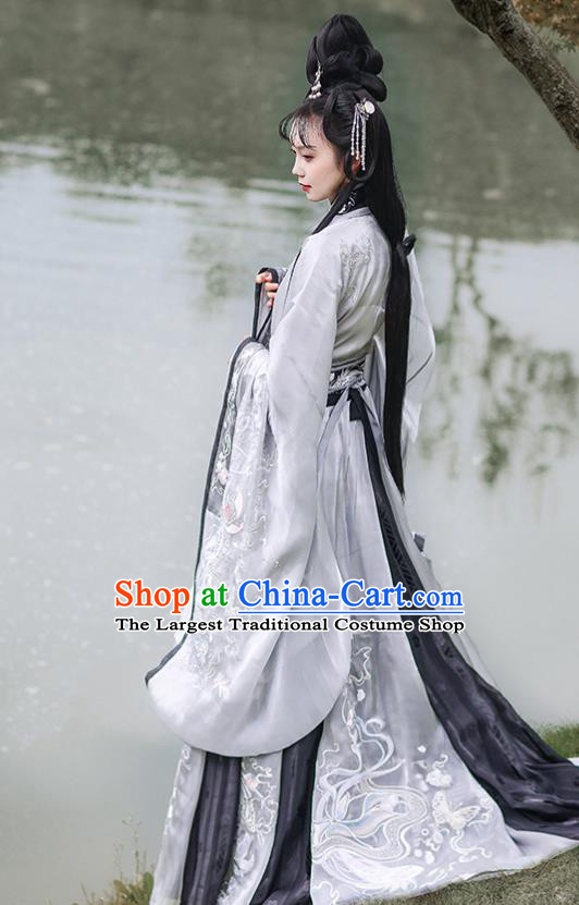 China Spring and Autumn Period Beauty Xi Shi Costume Ancient Imperial Concubine Hanfu Dress Historical Traditional Clothing