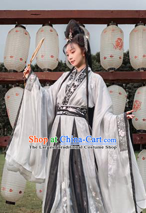 China Spring and Autumn Period Beauty Xi Shi Costume Ancient Imperial Concubine Hanfu Dress Historical Traditional Clothing