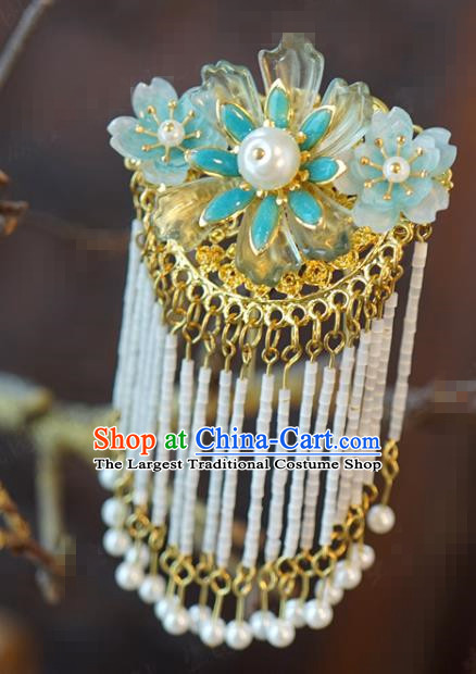 China Traditional Beads Tassel Hair Sticks Wedding Xiuhe Suit Hair Accessories Bride Hairpins
