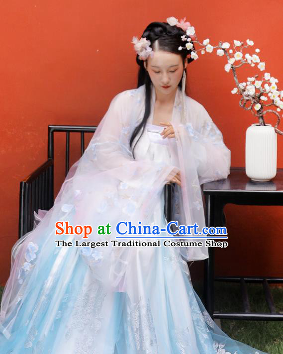 Traditional China Hanfu Dress Ancient Tang Dynasty Princess Historical Clothing Full Set