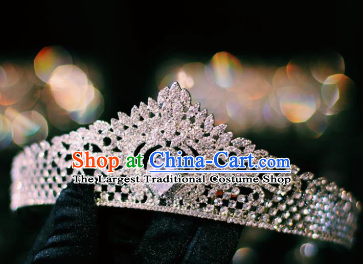 Baroque Princess Retro Royal Crown Crystal Hair Clasp European Wedding Bride Hair Accessories